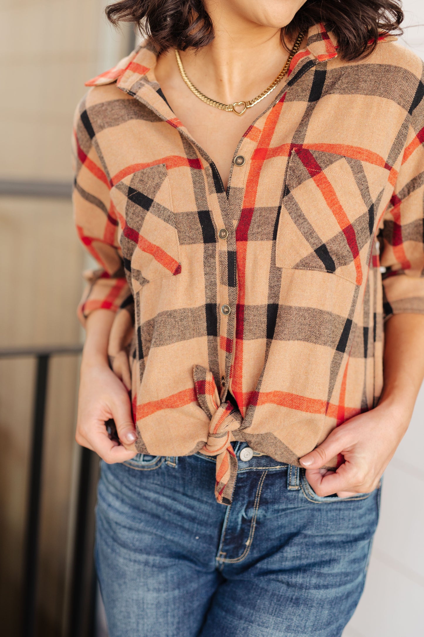 Finally Fall Plaid Button Up