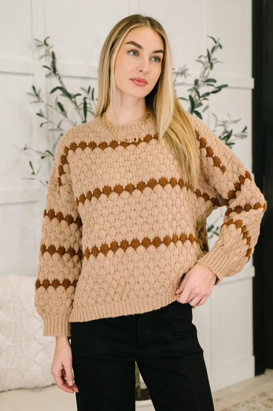 Taupe Textured Sweater