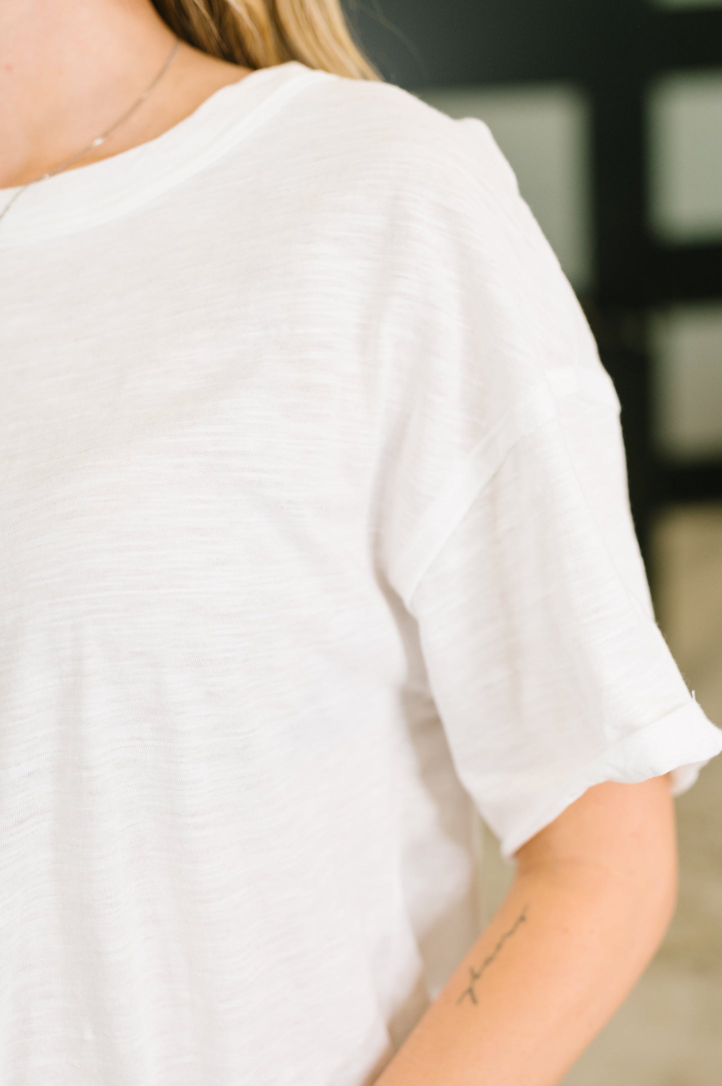 Ivory Relaxed Tee - 100% Cotton