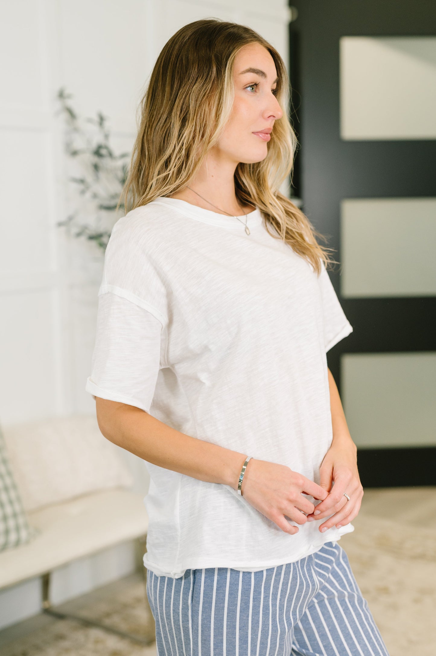 Ivory Relaxed Tee - 100% Cotton