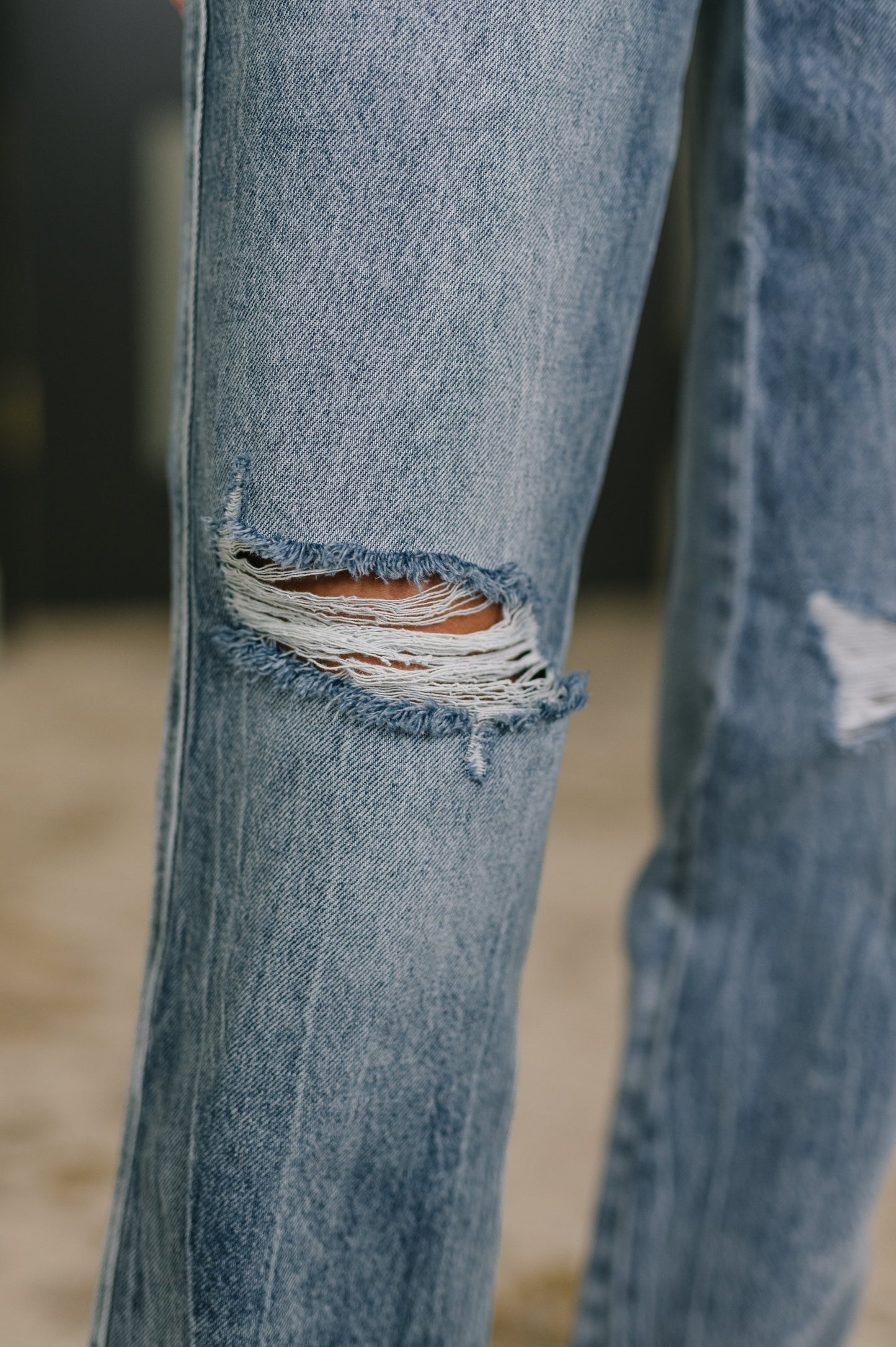 Kayla Distressed Straight Jeans