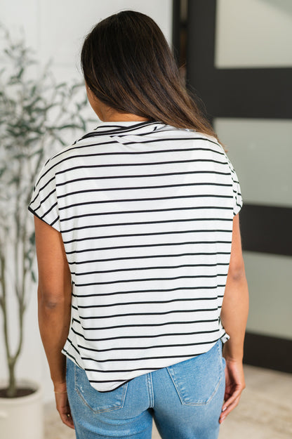 Striped Bow Top