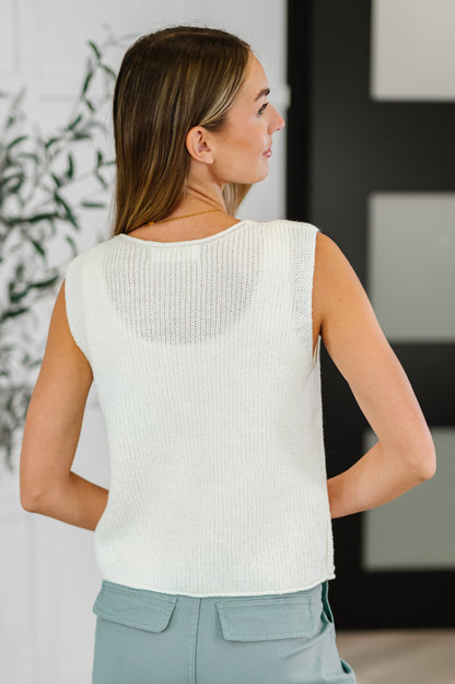 Interstellar Tie Front Knit Vest