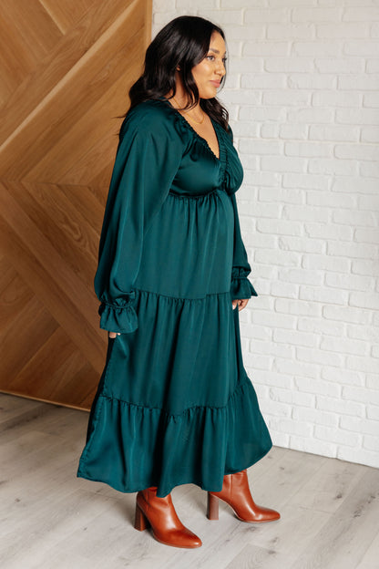 Lillianna Dress in Hunter Green