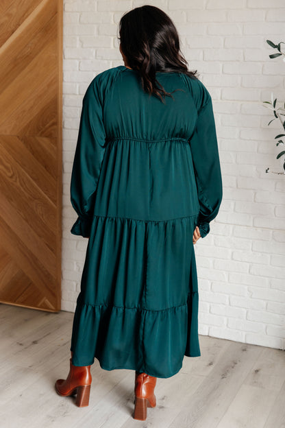 Lillianna Dress in Hunter Green