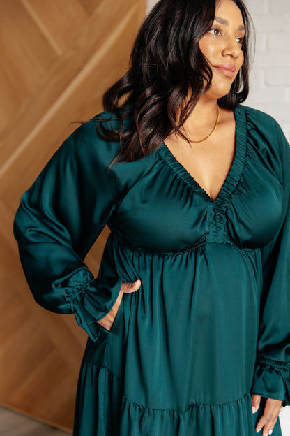 Lillianna Dress in Hunter Green