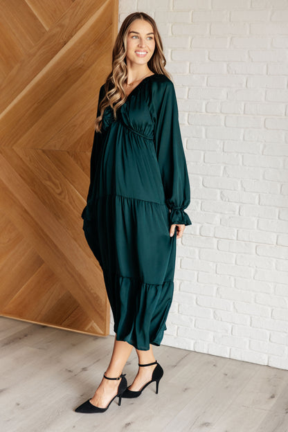 Lillianna Dress in Hunter Green