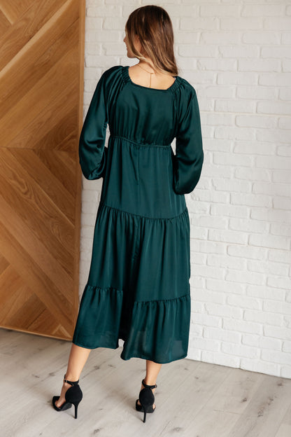 Lillianna Dress in Hunter Green