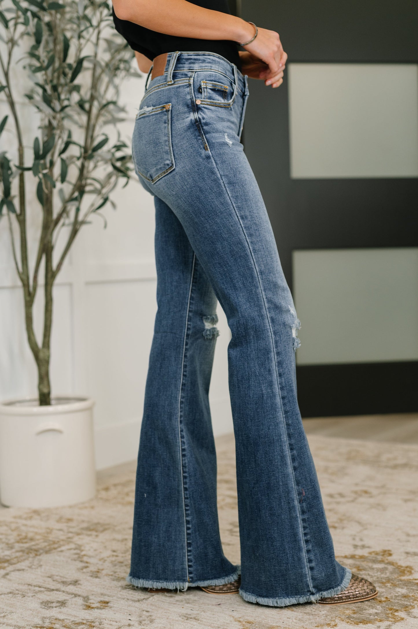 Marion Mid Rise Flare Jeans