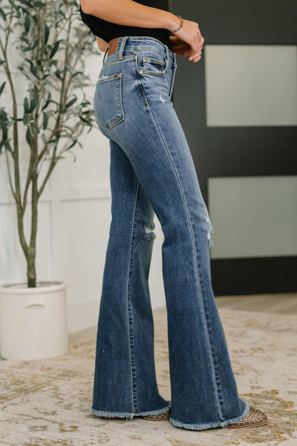 Marion Mid Rise Flare Jeans