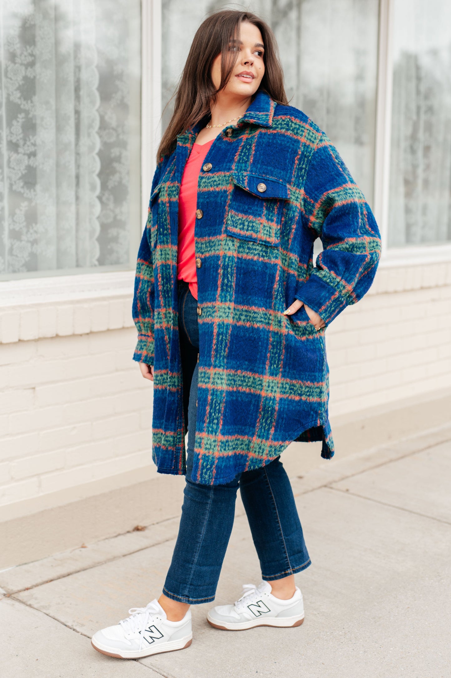 Mountains Plaid Coat
