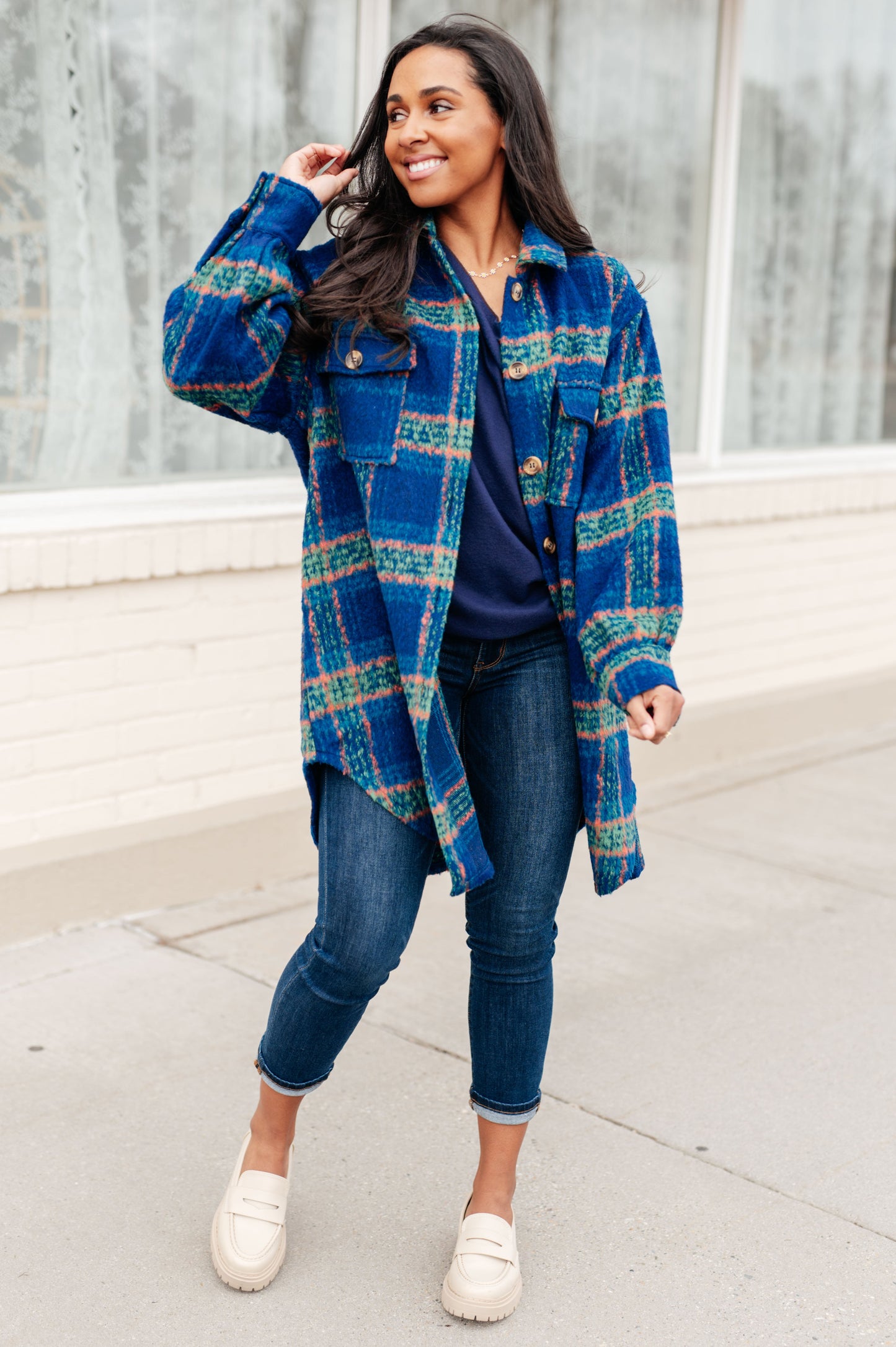 Mountains Plaid Coat