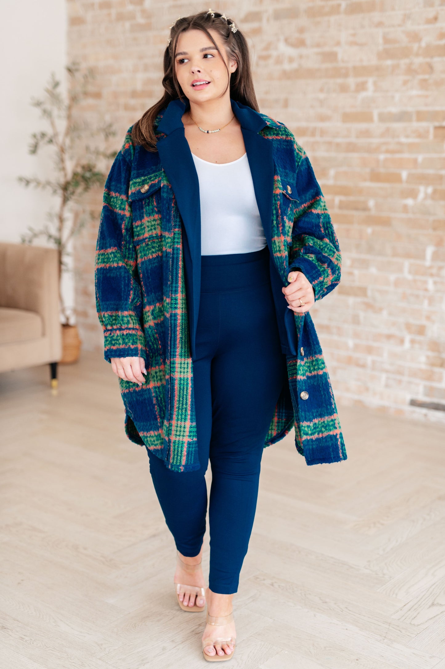Mountains Plaid Coat