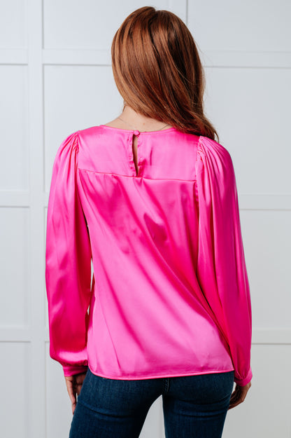 Pink Satin Top