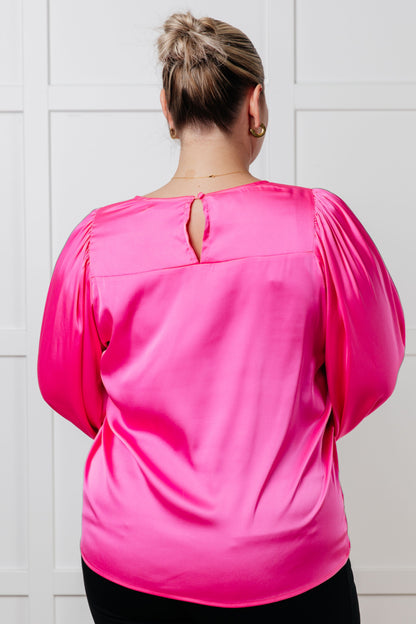 Pink Satin Top