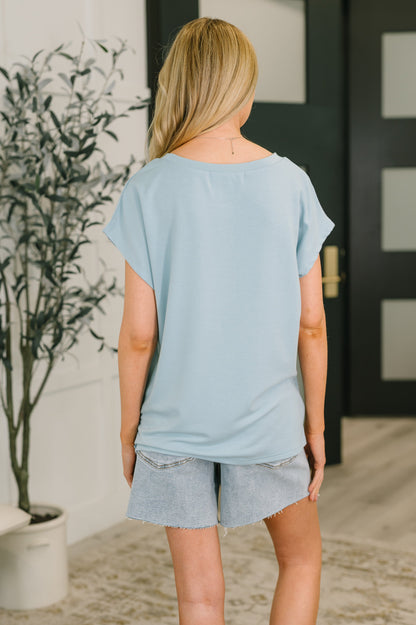 Amber Moon Basics: Pocket Tee in Blue