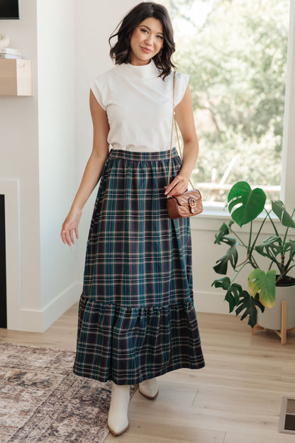 3RD RESTOCK! Plaid Perfection Maxi Skirt