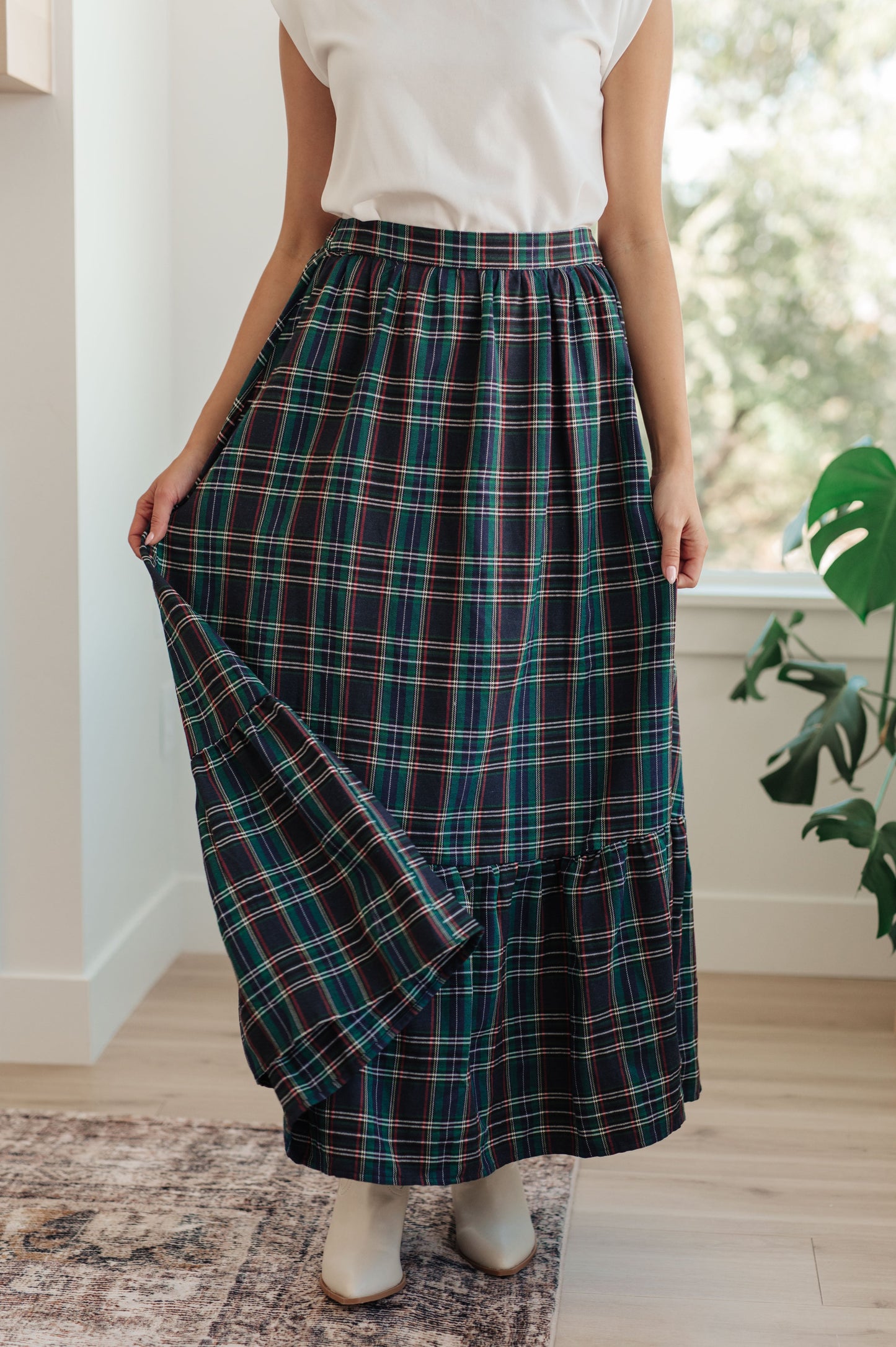 3RD RESTOCK! Plaid Perfection Maxi Skirt