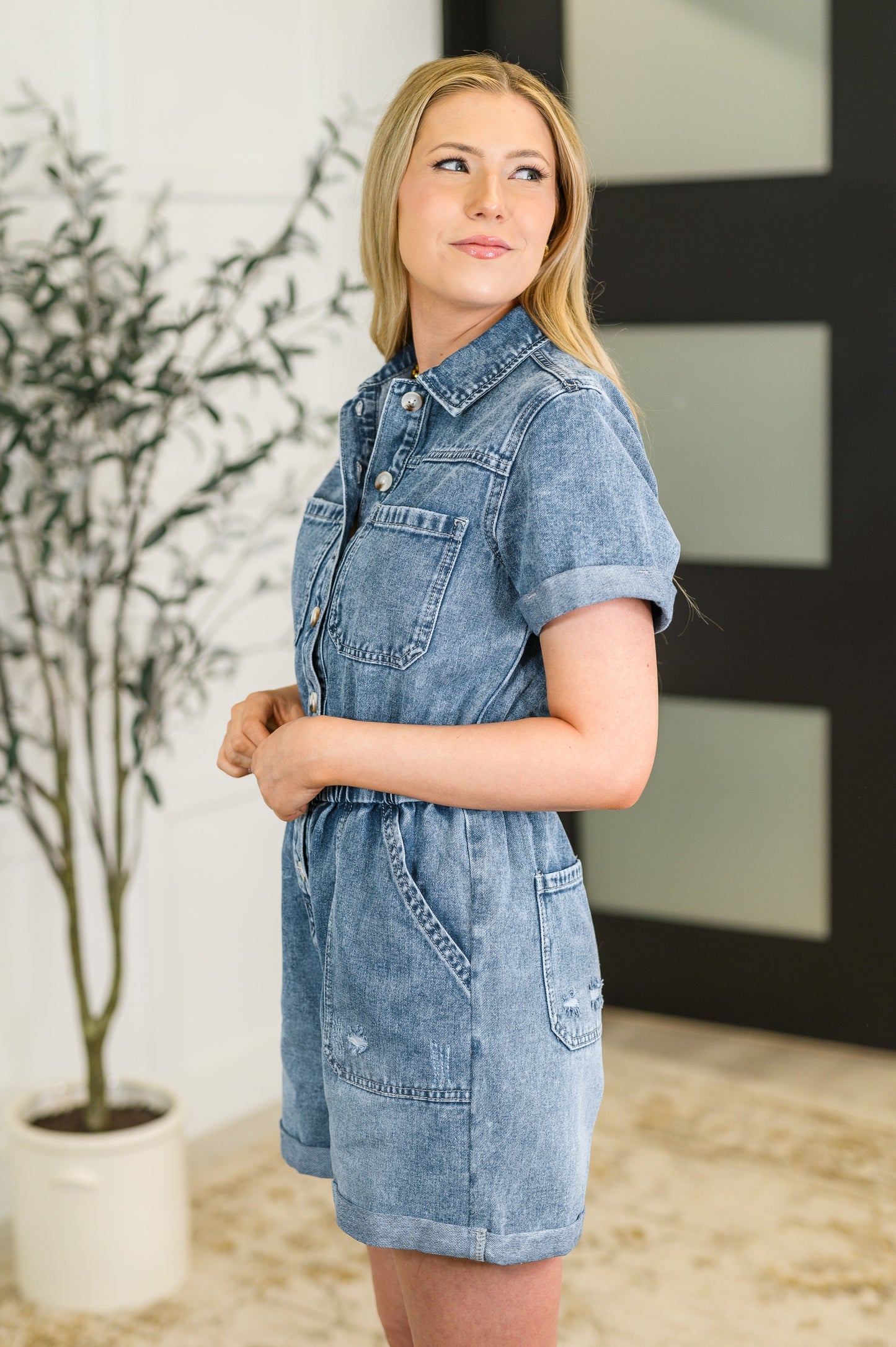 Picnic Denim Romper