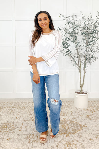 Ginnie Striped Sleeve Top