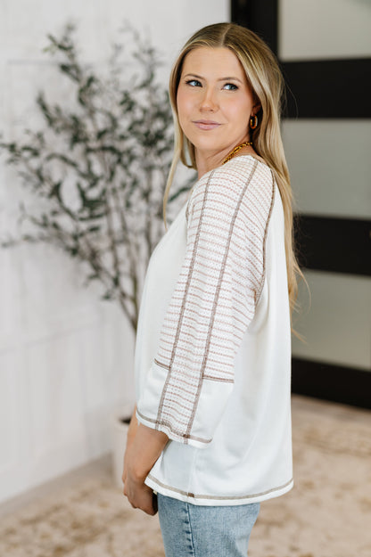 Ginnie Striped Sleeve Top