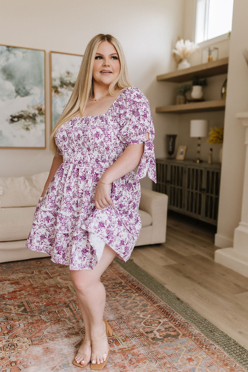 Lavender Floral Dress