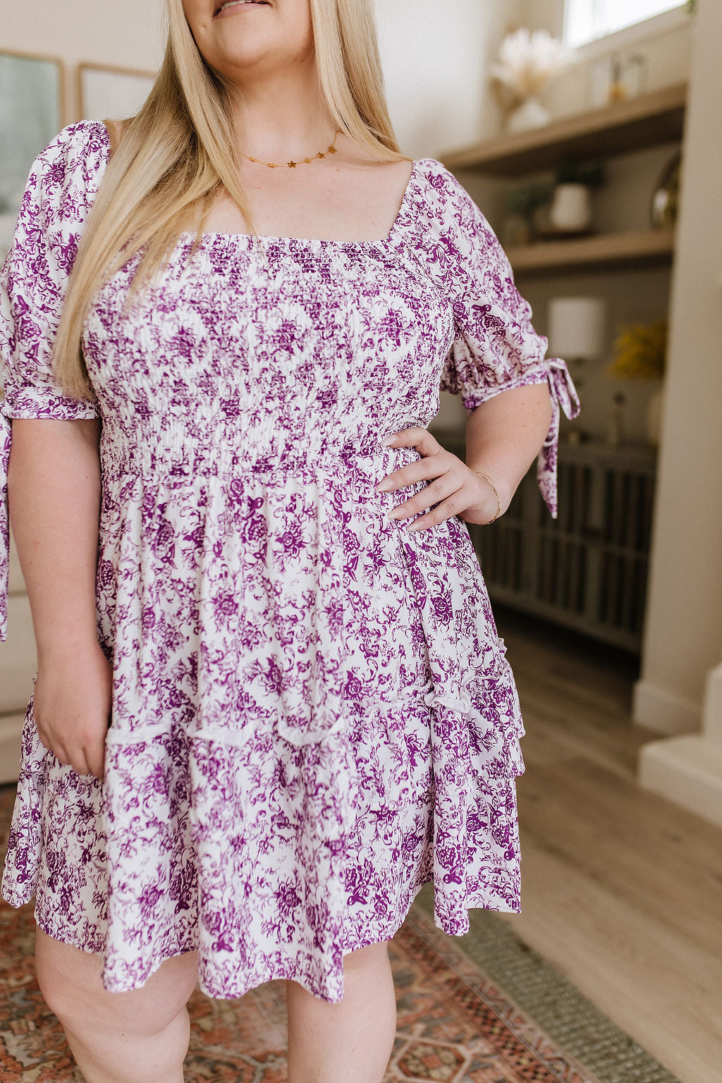 Lavender Floral Dress