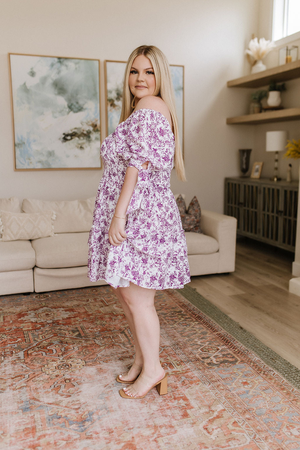 Lavender Floral Dress