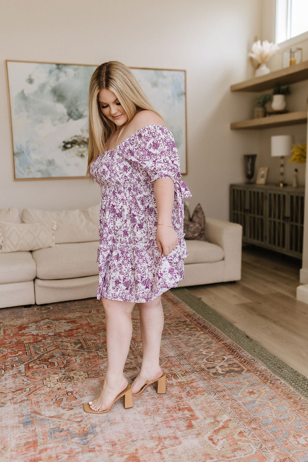 Lavender Floral Dress