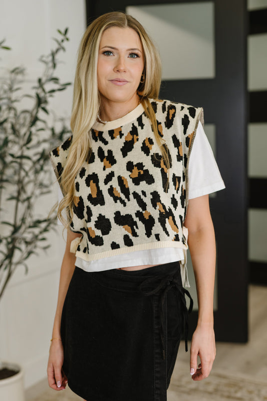 Leopard Print Sweater Tee