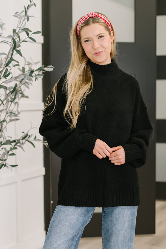 Black High Neck Pullover