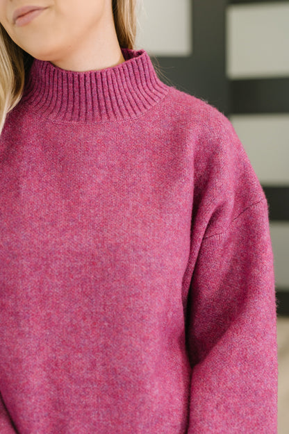 Light Plum High Neck Pullover