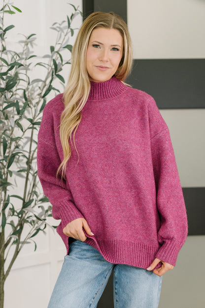 Light Plum High Neck Pullover