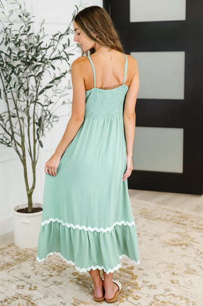 Sage Maxi with Ric Rac Trim