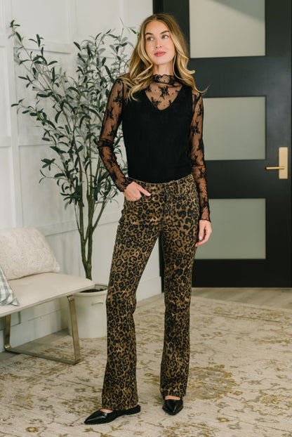 Roxy Leopard Print Jeans