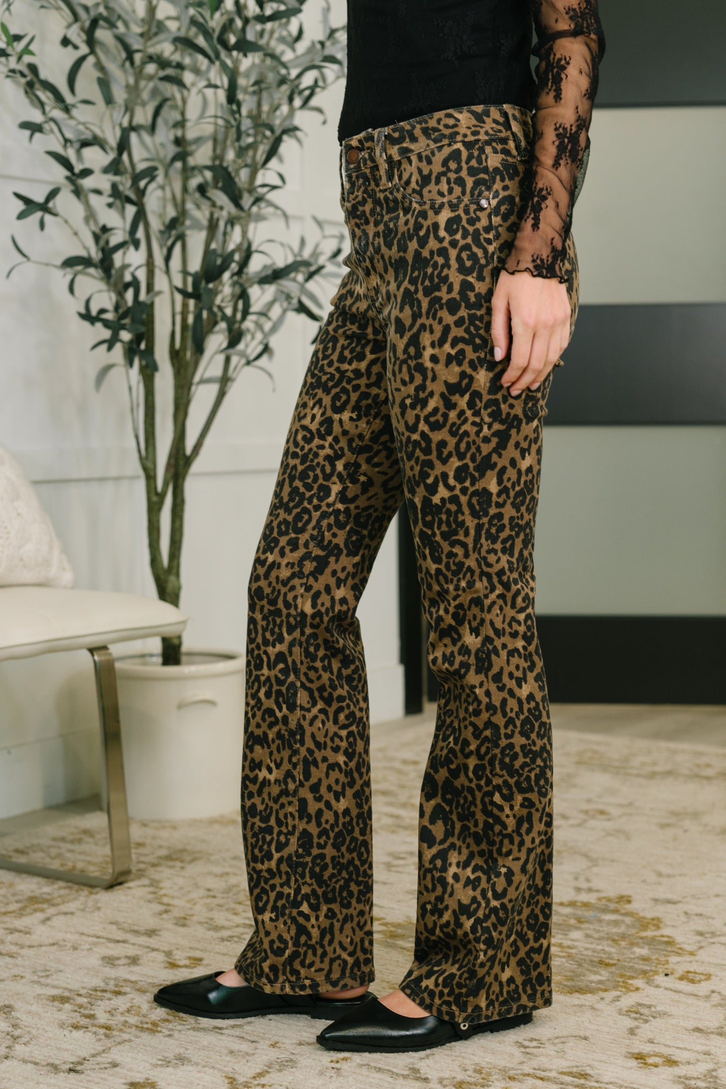 Roxy Leopard Print Jeans