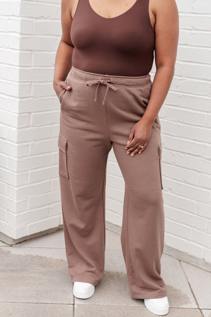 Cargo Sweatpants in Smokey Brown