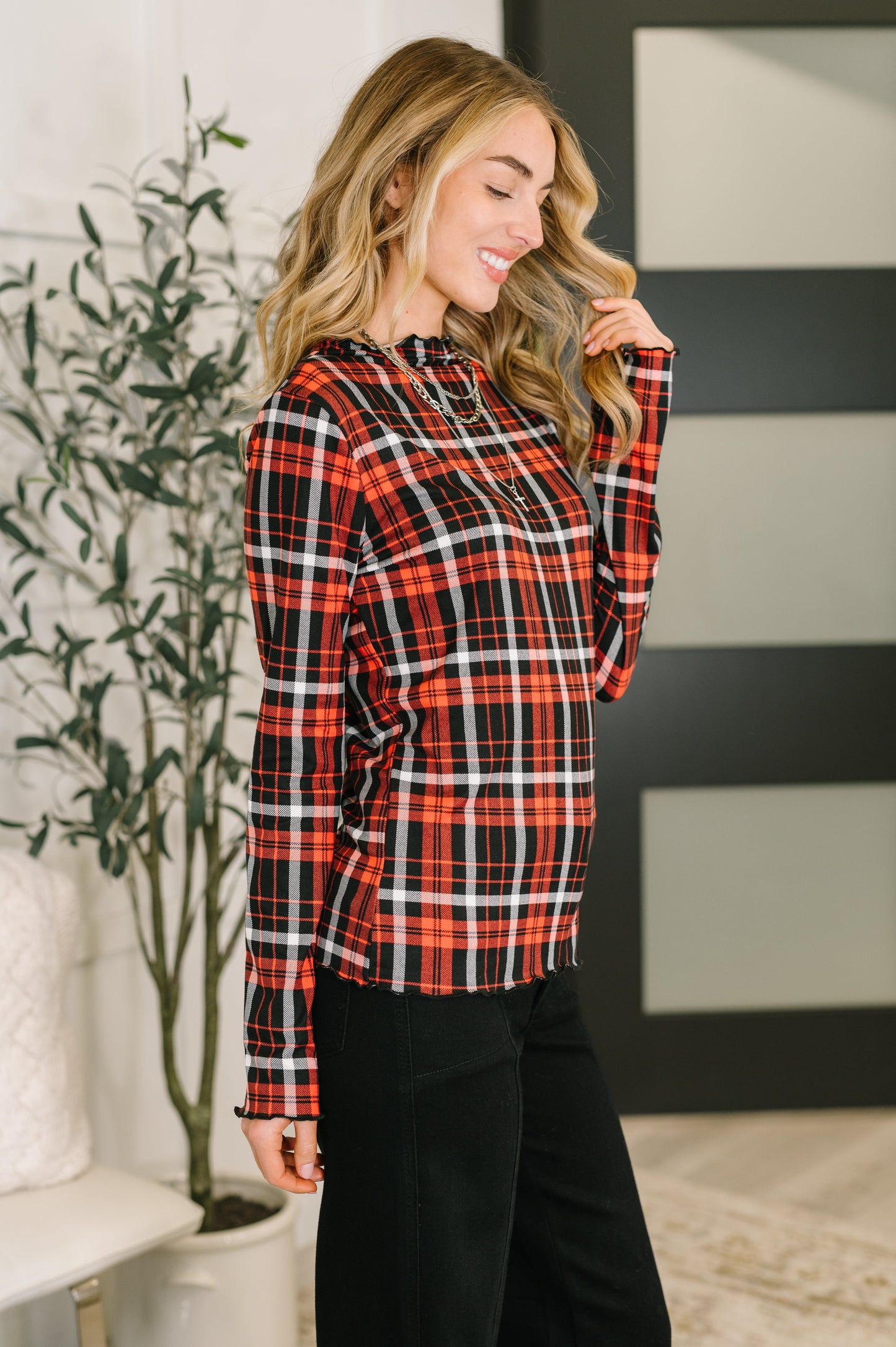 Love Buzz Plaid Top