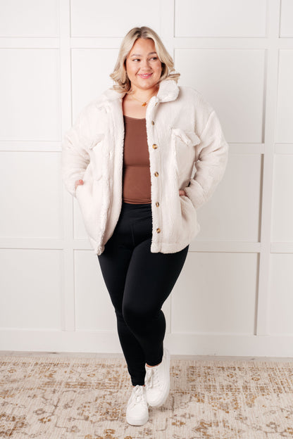 Sherpa Coat in White