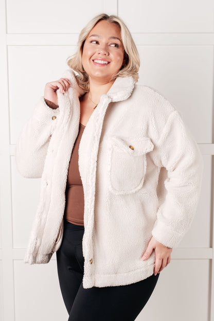 Sherpa Coat in White