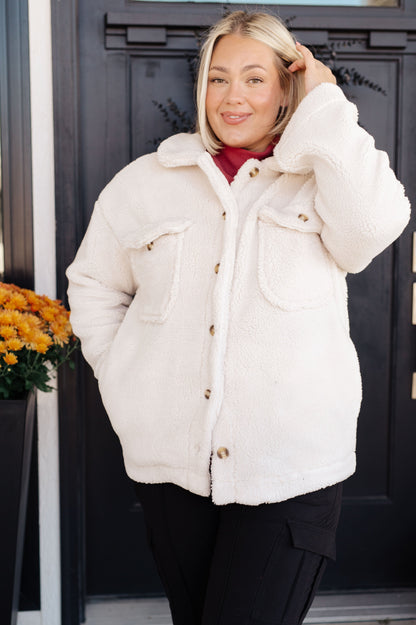 Sherpa Coat in White