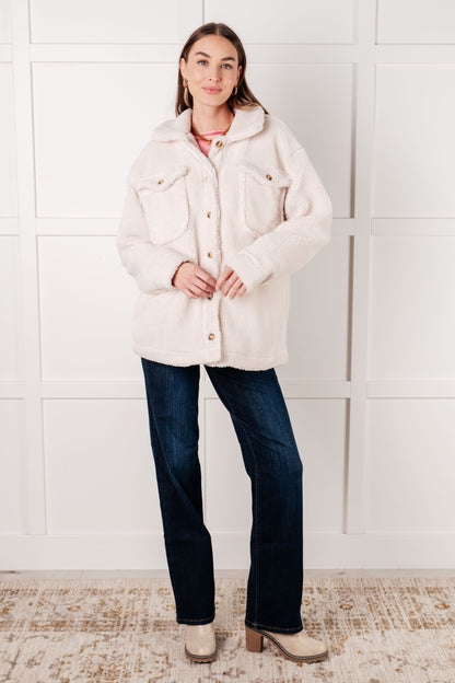 Sherpa Coat in White