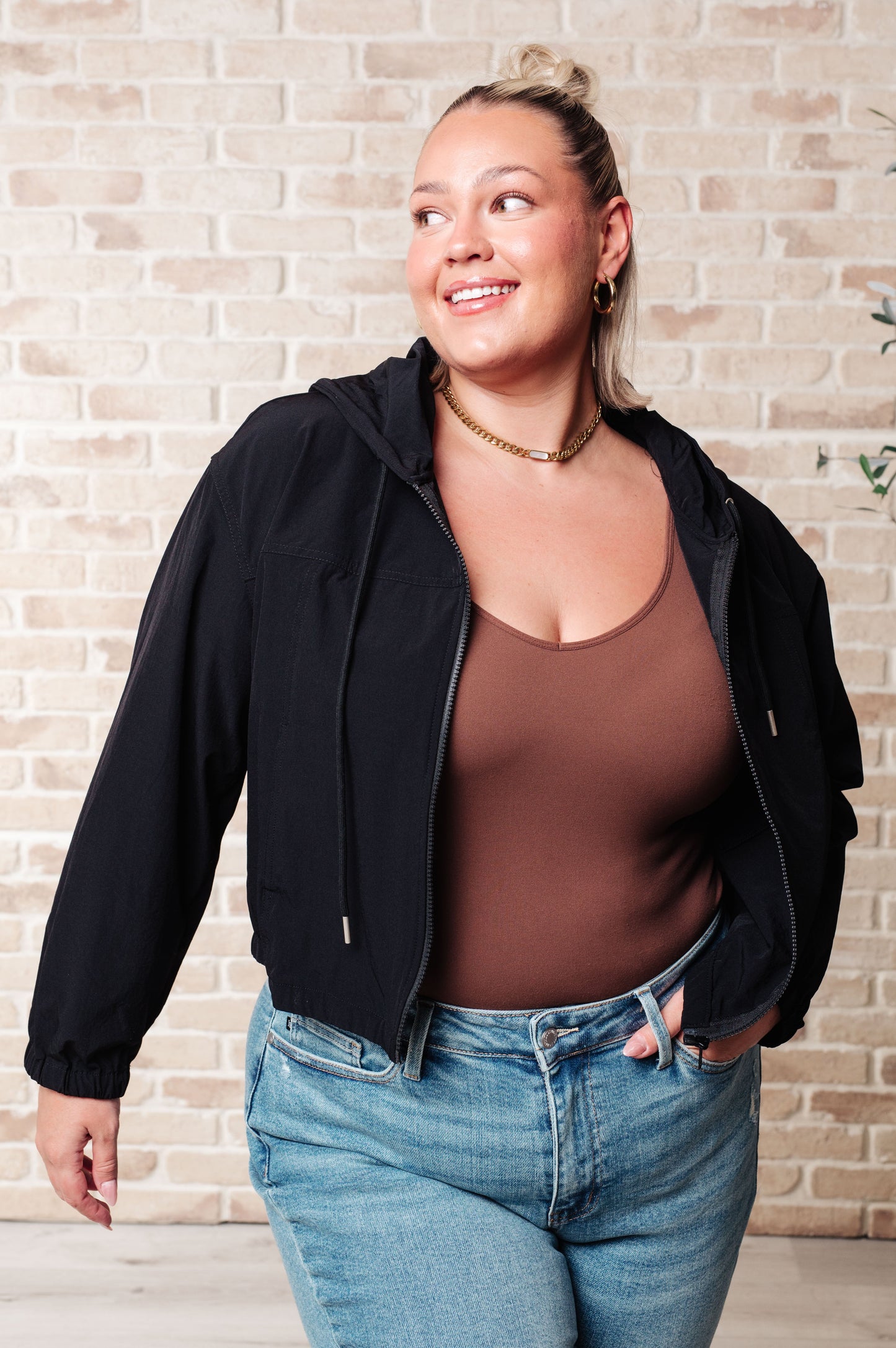 Black Zip Up Hoodie