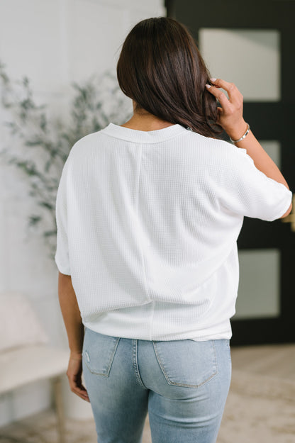 Basic V-Neck Tee in Ivory