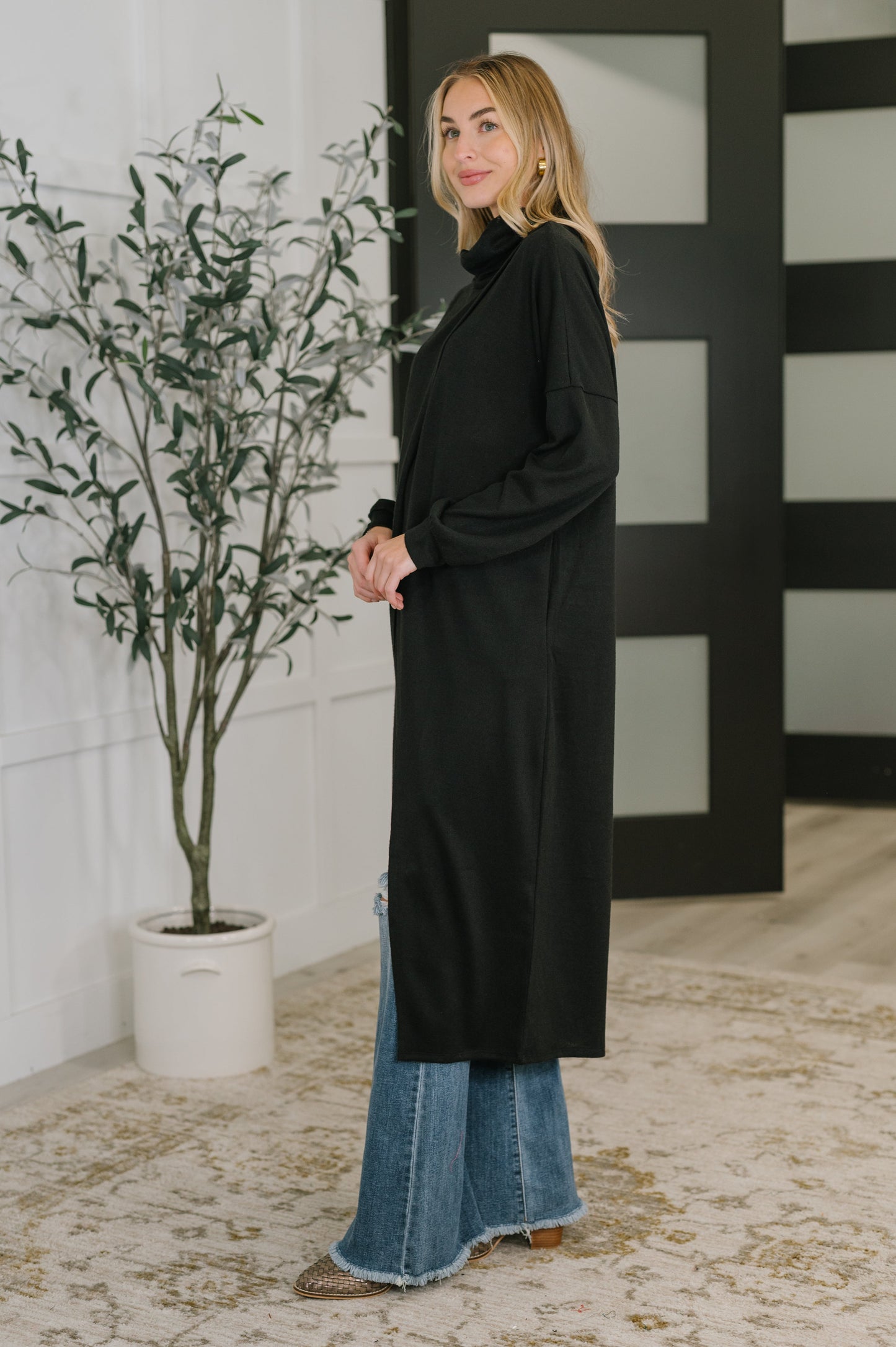 Turtleneck Tunic in Black