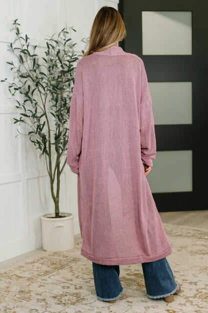 Travel Hideaway Cardigan in Cashmere Rose