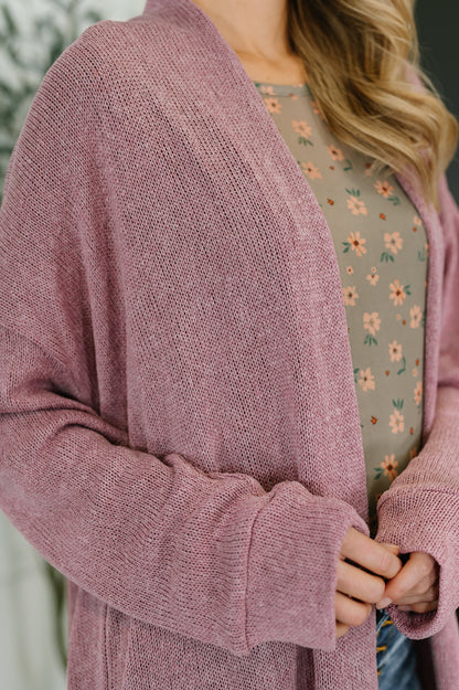 Travel Hideaway Cardigan in Cashmere Rose