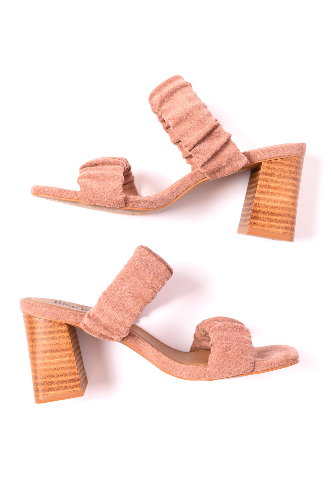 Blush Faux Suede Heels