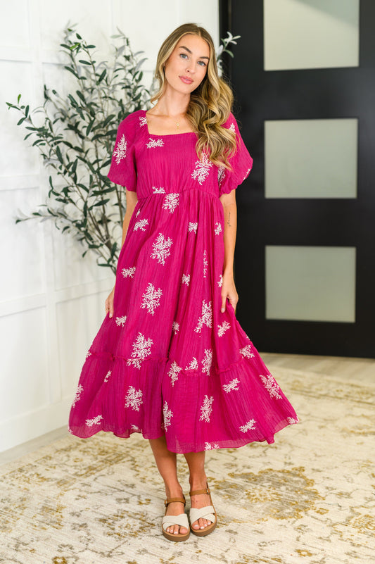 Magenta Floral Dress