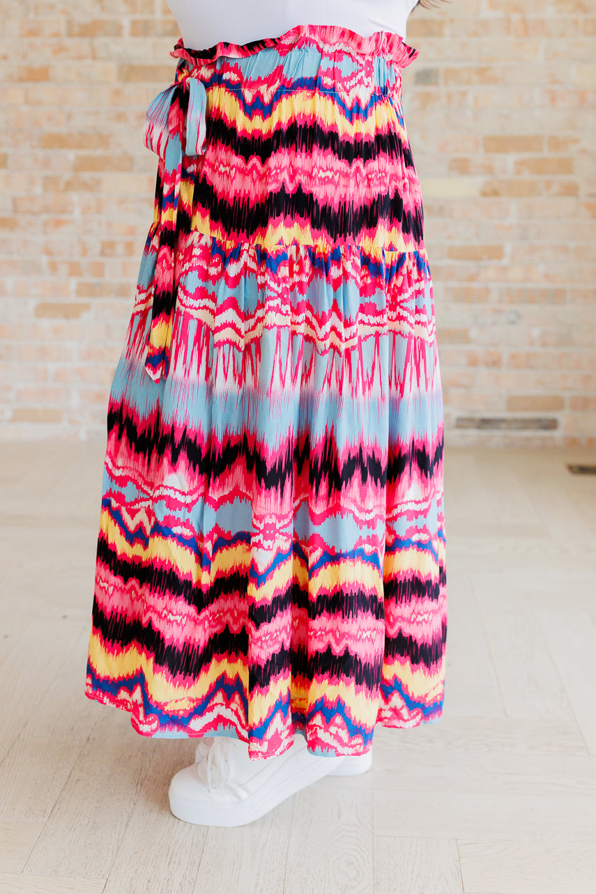 Abstract Maxi Skirt